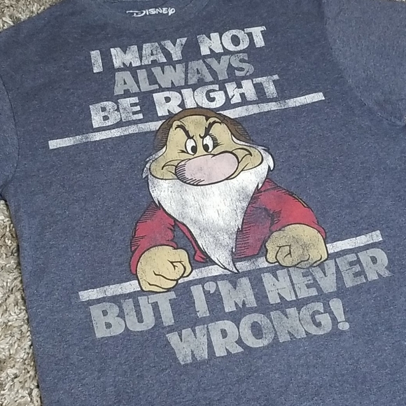 EUC🔥 Disney Grumpy "I may not always be right" - Picture 2 of 4